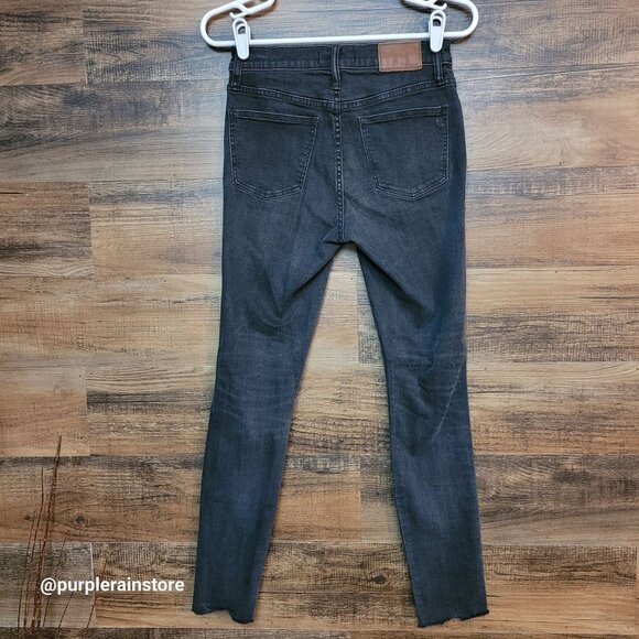 Madewell Jeans 27 Skinny 9" High Rise Black Sea Wash H2230 Tummy Control - Picture 2 of 13
